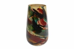 Vaas "Wilma" Gemixte Kleuren Glas 13x13x25cm
