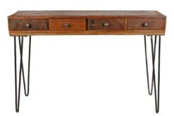 Bijzettafel Naturel Hout 110x30x76cm