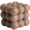 Gusta Kaars Cube 8,5x8cm - Bruin
