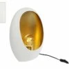 Tafellamp Pim Wit-goud Metaal 27x16x38cm