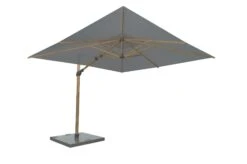 Siesta Premium 300 X 300 Wood Look Zweefparasol Charcoal