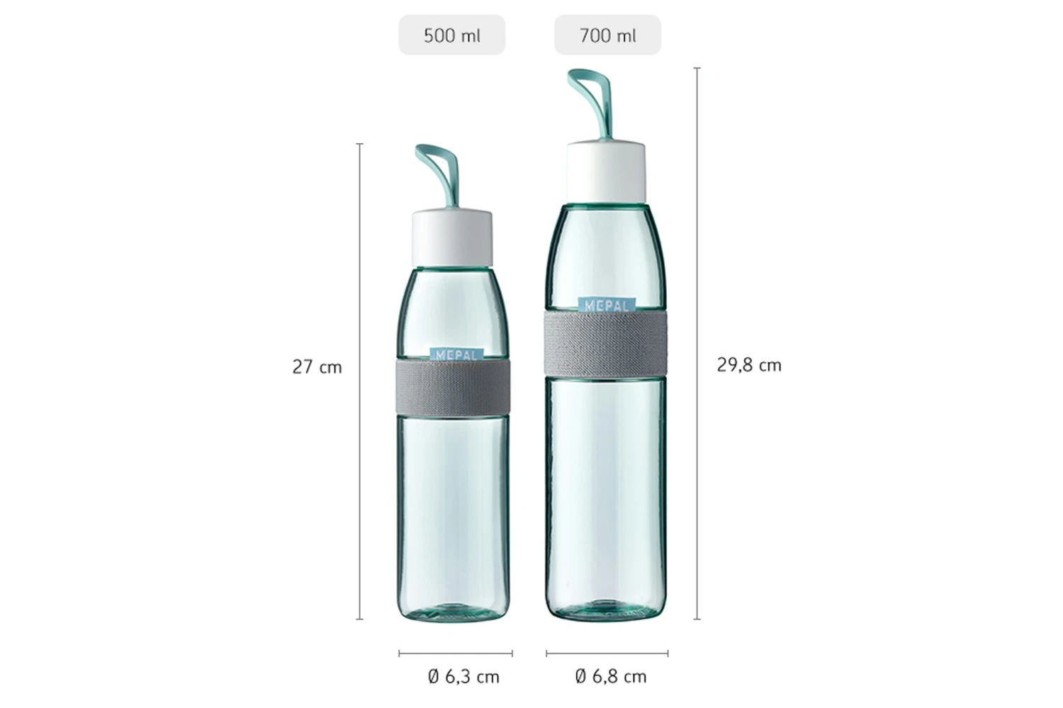 Mepal Waterfles Ellipse - Wit 500 Ml OP = OP - Afbeelding 2