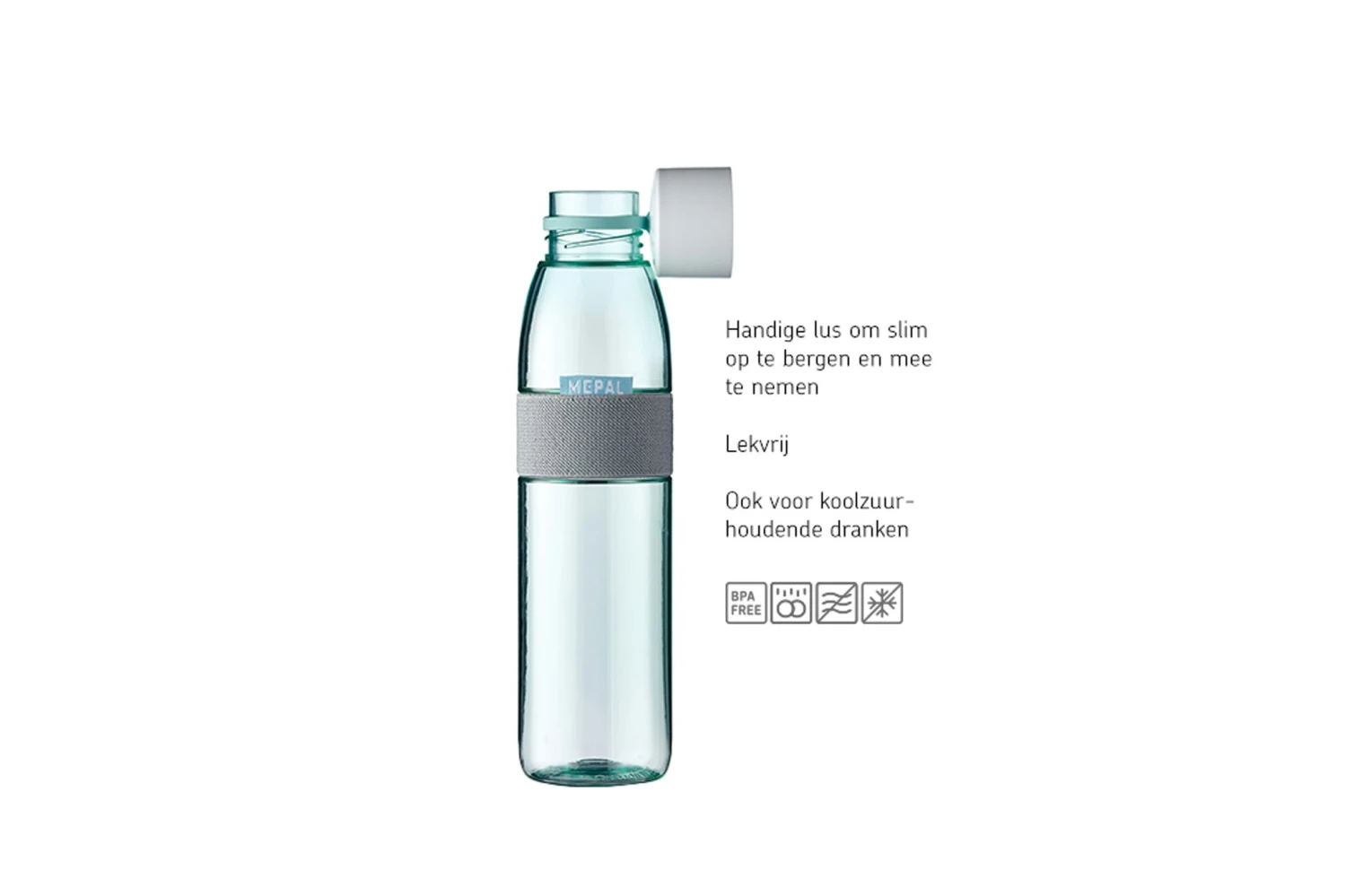 Mepal Waterfles Ellipse - Wit 700 Ml OP=OP - Afbeelding 3
