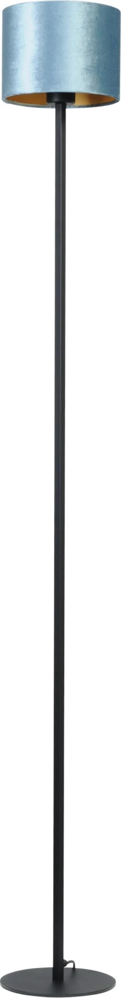 Vloerlamp Venus 170cm, Zwart, Inclusief Kap Artik Blue