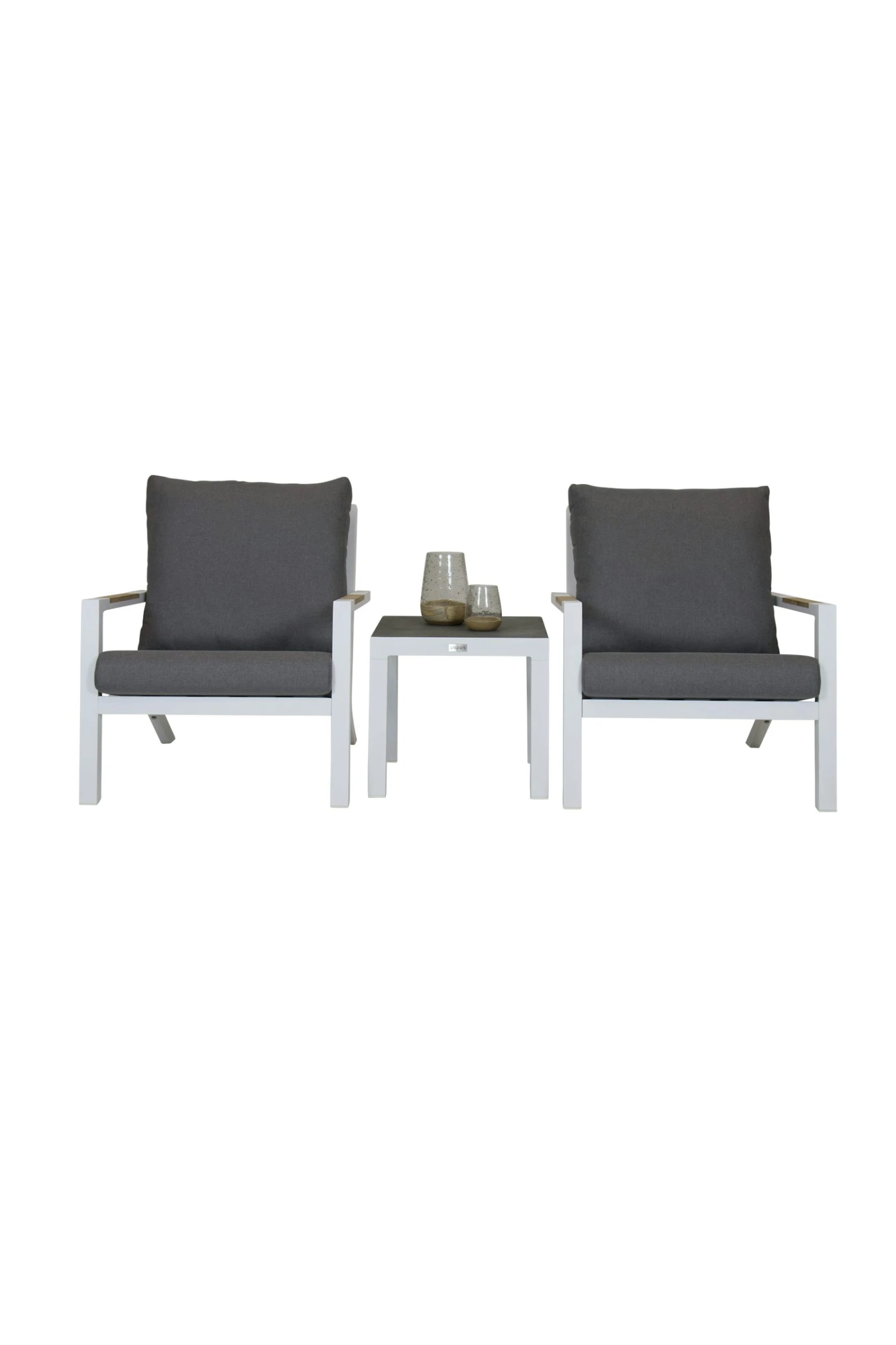 Qopps Ascon Set 2 Lounge Stoelen Met Bijzettafel - Afbeelding 2