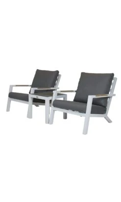 Qopps Ascon Set 2 Lounge Stoelen Met Bijzettafel