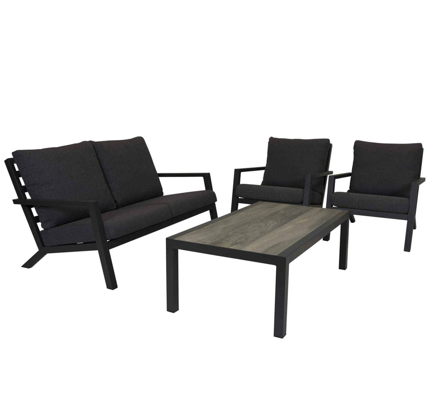 Qopps Atlanta 2 Zits Loungebank Met 2 Loungestoelen Met Koffietafel Devis