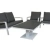 Qopps Loungeset 2 Zits Bank Met 2 Lounge Tuinstoelen En Hoogte Verstelbare Koffie Tafel