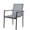 Qopps Tulsi Dining Tuinstoel Mat Royal Grey Met Teak