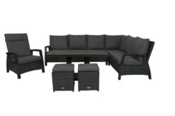 Qopps Darwin Lounge Hoekset Met Lounge Stoel 2 Bijzetkrukjes En Tuintafel Camos