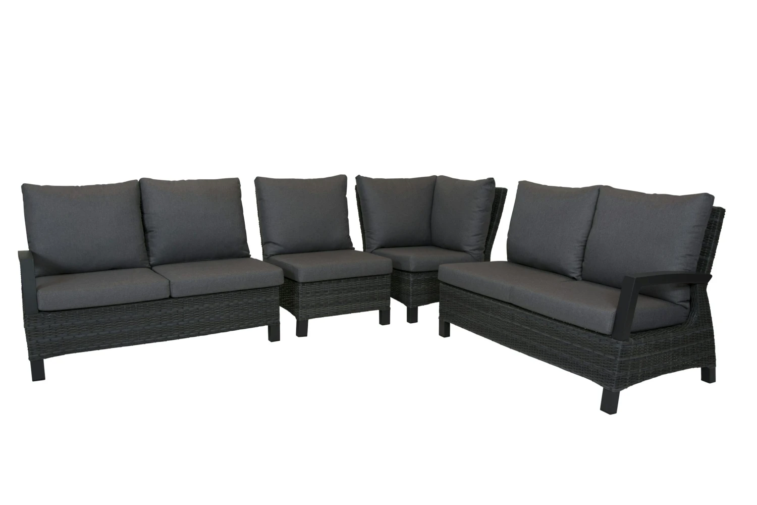 Qopps Darwin Lounge Hoekset Met Lounge Stoel 2 Bijzetkrukjes En Tuintafel Camos - Afbeelding 3