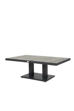 Qopps Camos In Hoogte Verstelbare Tuintafel 140 X 85 Mat Royal Grey Frame Keramisch Blad