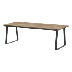 4SO Konos Tuintafel Antraciet Frame Robusto Teak Blad 220x95