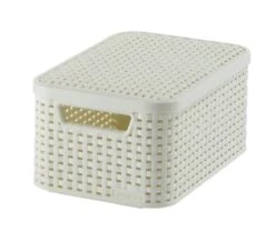 Curver Style Mandje S + Deksel 6 Liter Vintage Wit