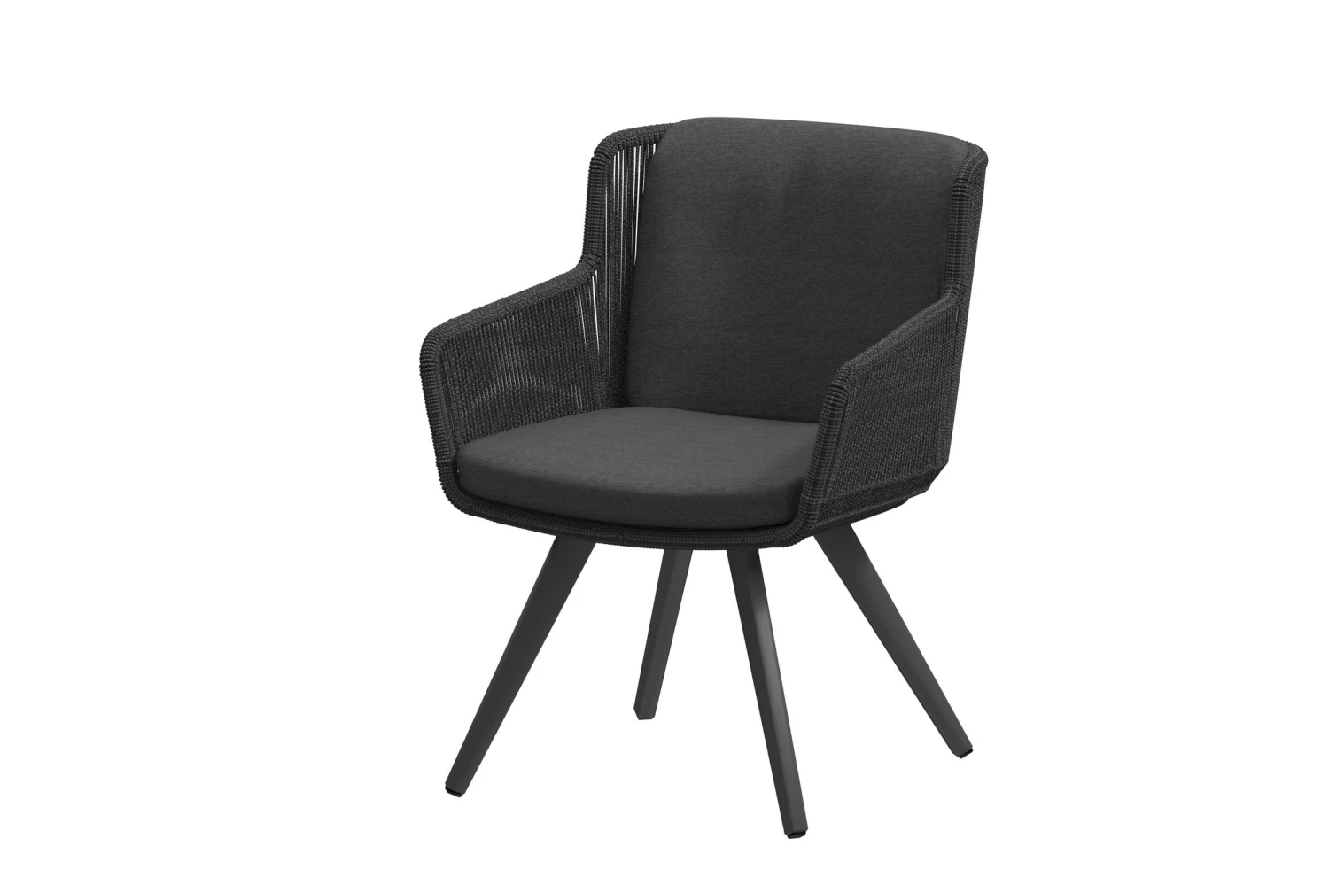 Flores Dining Tuinstoel Antraciet Aluminium