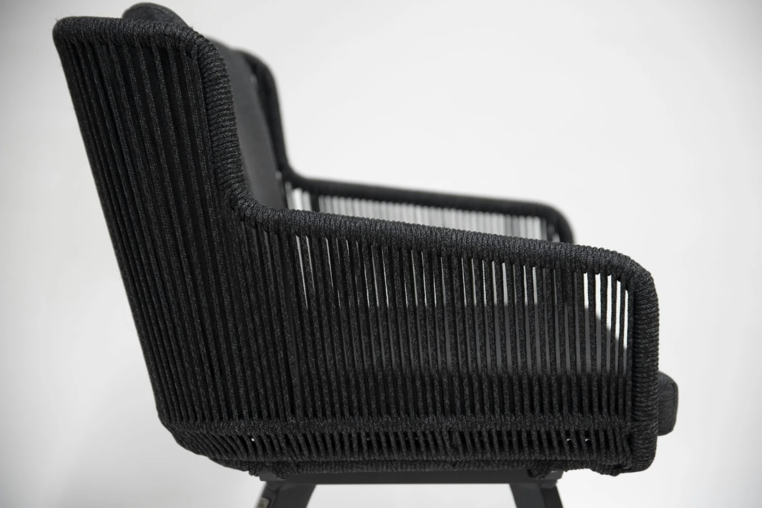 Flores Dining Tuinstoel Antraciet Aluminium - Afbeelding 3