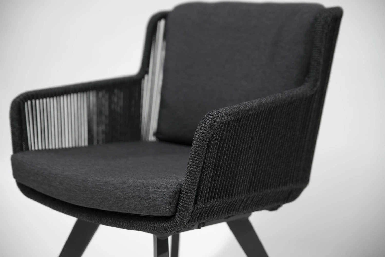 Flores Dining Tuinstoel Antraciet Aluminium - Afbeelding 5