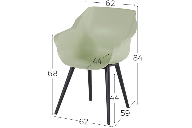 Sophie Studio Dining Armstoel French Green Carbon Black - Afbeelding 2