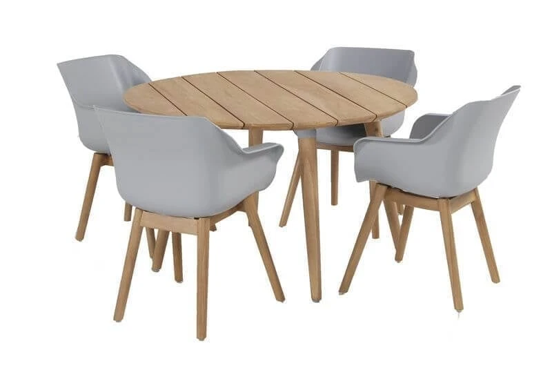 Sophie Studio Teak Dining Armstoel Misty Grey - Afbeelding 7