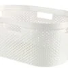 Curver Infinity Wasmand Dots 40 Liter Wit