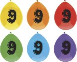 Ballonnen Leeftijd 8 Stuks 9 Jaar OP=OP