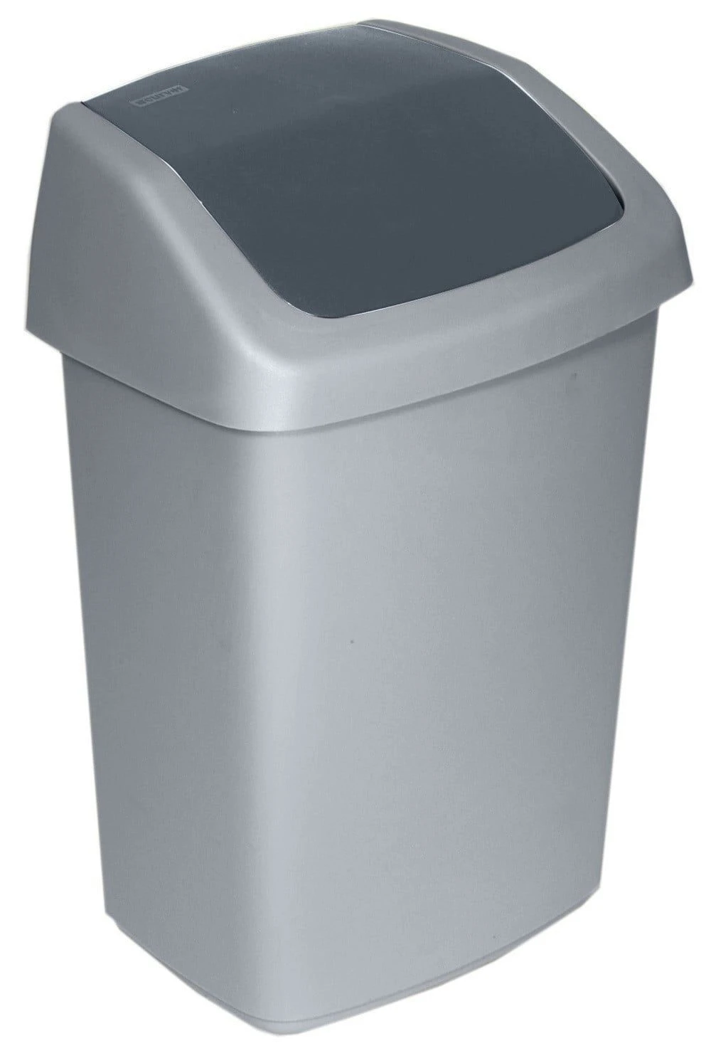 Curver Swing Bin 10 Liter Zilver/antraciet