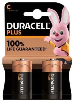 Duracell Plus Alkaline 100 C 2 Pack LR14