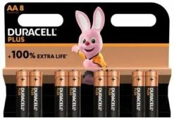 Duracell Plus Alkaline 100 AA 8 Pack LR6