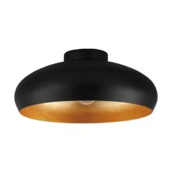 Eglo Plafondlamp Mogano Staal Zwart/ Goud