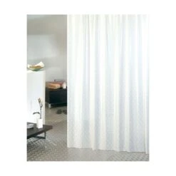 Douchegordijn Vinyl Virgola Wit 180x200cm Incl. R