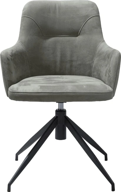 Eifel Armstoel + Greep - Metaal Conisch Zwart + Stof Savannah Charcoal