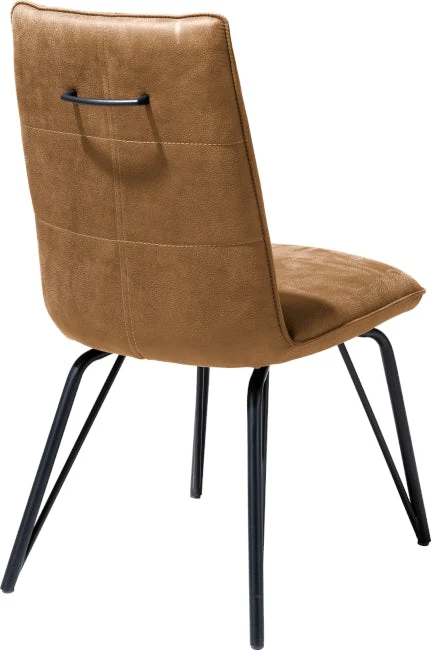 Bella Eetkamerstoel - Rocky Cognac + Greep Rond Frame - Afbeelding 3