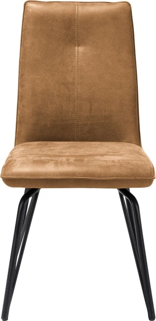 Bella Eetkamerstoel - Rocky Cognac + Greep Rond Frame