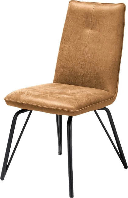 Bella Eetkamerstoel - Rocky Cognac + Greep Rond Frame - Afbeelding 2