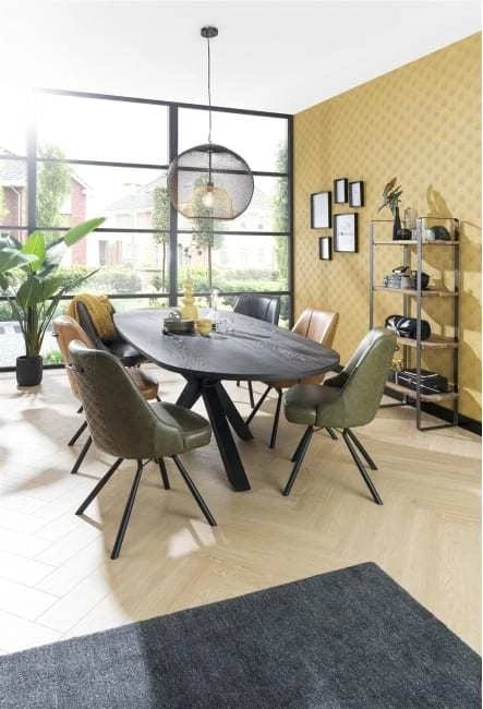 Eefje Eetkamerstoel - Leder Laredo Desert - Afbeelding 5