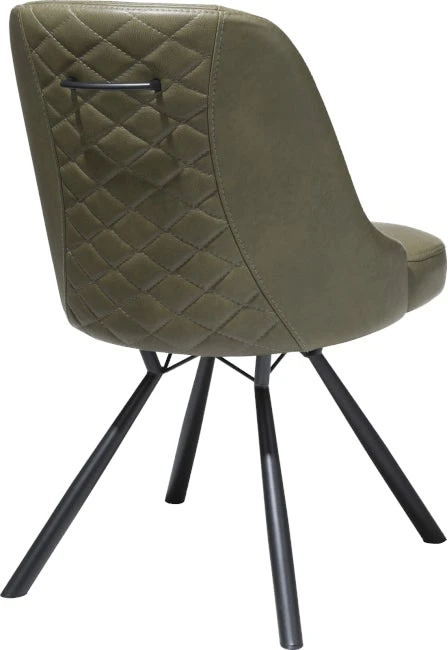 Eefje Eetkamerstoel - Leder Laredo Groen - Afbeelding 3