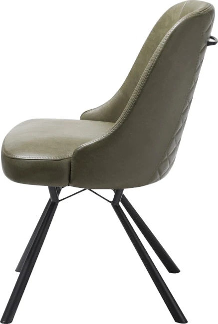 Eefje Eetkamerstoel - Leder Laredo Groen - Afbeelding 4