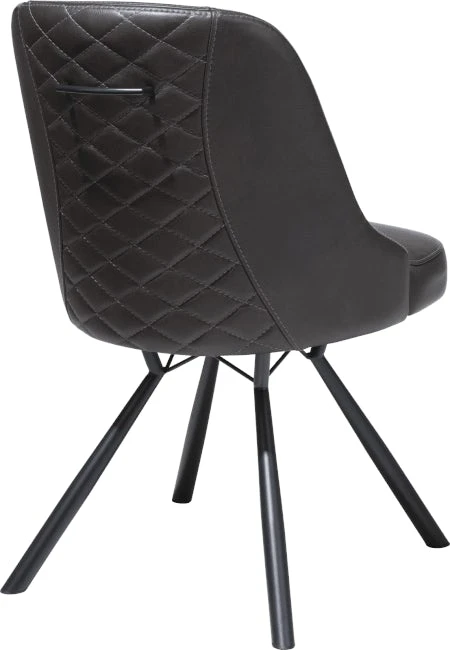 Eefje Eetkamerstoel - Leder Laredo Off Black - Afbeelding 4