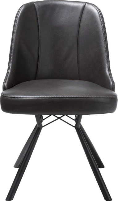 Eefje Eetkamerstoel - Leder Laredo Off Black