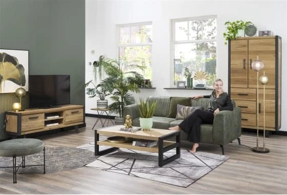 Brooklyn Lowboard 170 Cm - 2-kleppen + 2-niches (+ Led) - Afbeelding 3