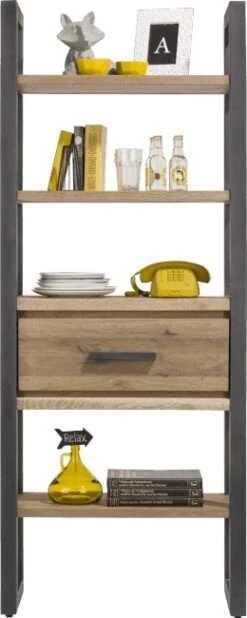 Brooklyn Boekenkast 75 Cm - 1-lade + 5-niches