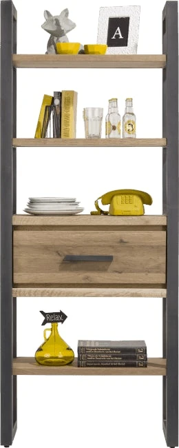 Brooklyn Boekenkast 75 Cm - 1-lade + 5-niches