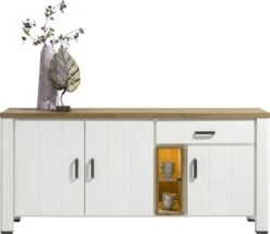 Arizona Dressoir 190 Cm - 3-deuren + 1-lade + 2-niches (+ Led)