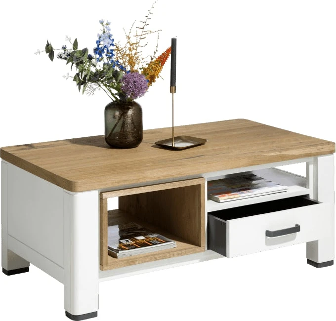 Arizona Salontafel 110 X 60 Cm - 1 Lade T&t + 2-niches - Afbeelding 3