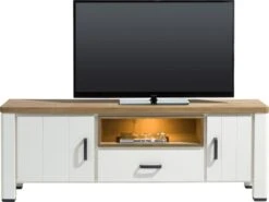 Arizona Lowboard 170 Cm - 2-deuren + 1-lade + 1-niche (+ Led)