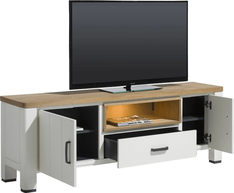 Arizona Lowboard 170 Cm - 2-deuren + 1-lade + 1-niche (+ Led) - Afbeelding 3