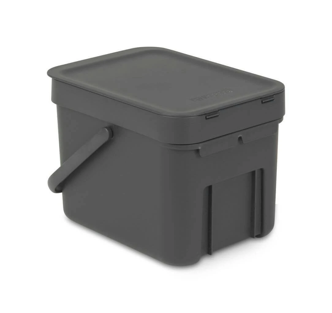 Brabantia Sort & Go Afvalemmer 6 Liter Grey - Afbeelding 4