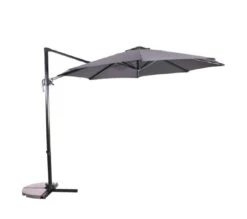Libra Zweefparasol 300cm Rond Grijs