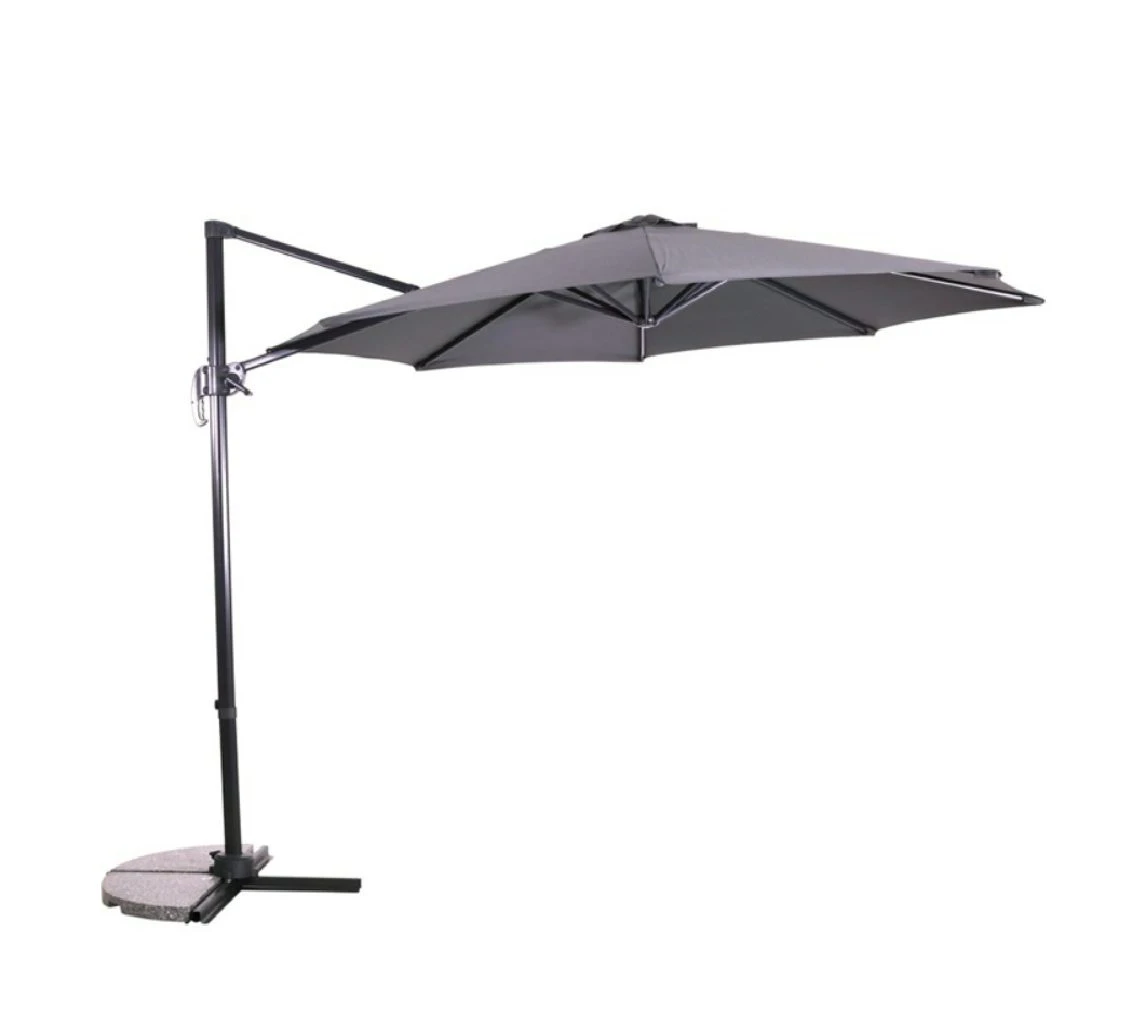 Libra Zweefparasol 300cm Rond Grijs