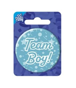 Button Small Gender Reveal Team Boy